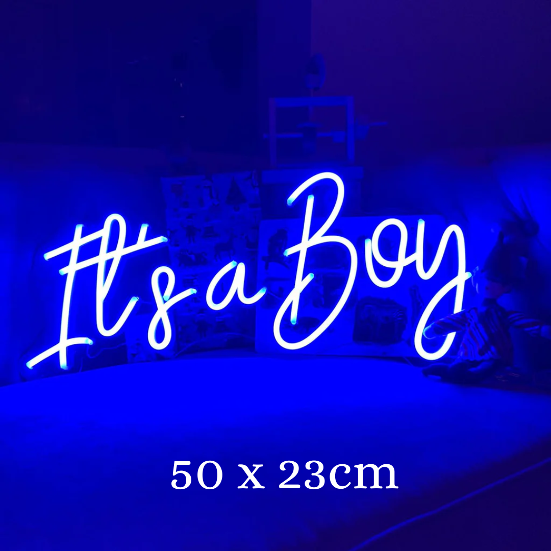 "It's a boy" Blue Neon Led Sign - 50 x 23cm for rent