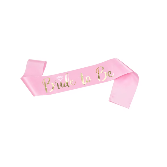 Gold and Pink Bride to be Sash