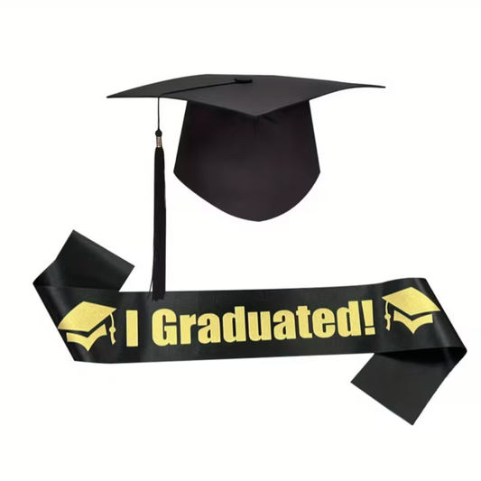 2pcs Graduation Cap and Sash