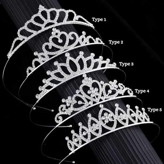 Silver Rhinestone Princess Crown