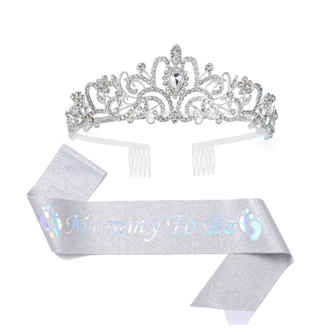 Baby Shower Mommy To Be, Mom To Be, Mummy To be Party Crown & Sash