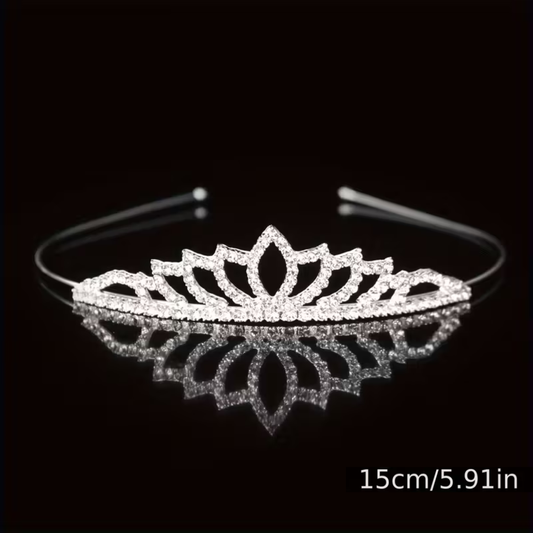 Silver Rhinestone Princess Crown