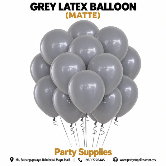 Grey Latex Balloon (Matte)