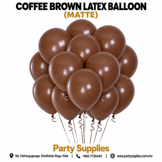 Coffee Brown Latex Balloon (Matte)