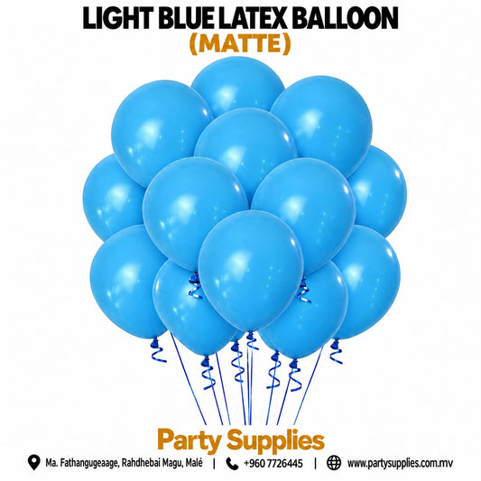 Light Blue Latex Balloon (Matte)