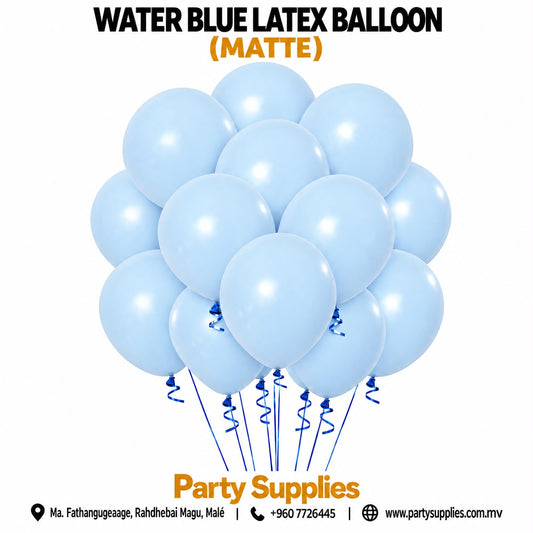 Water Blue Latex Balloon (Matte)