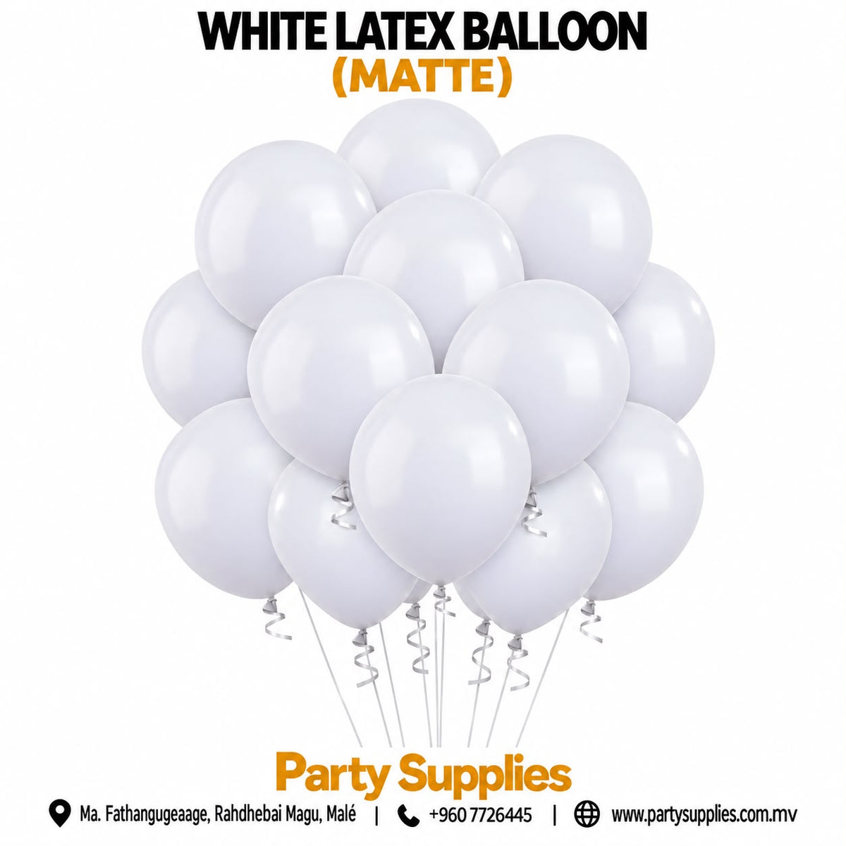 White Latex Balloon (Matte)