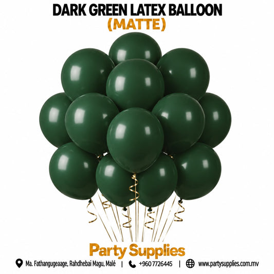 Dark Green Latex Balloon (Matte)