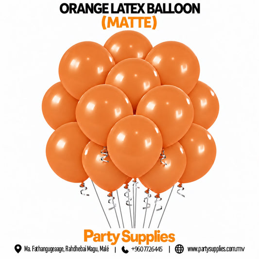 Orange Latex Balloon (Matte)