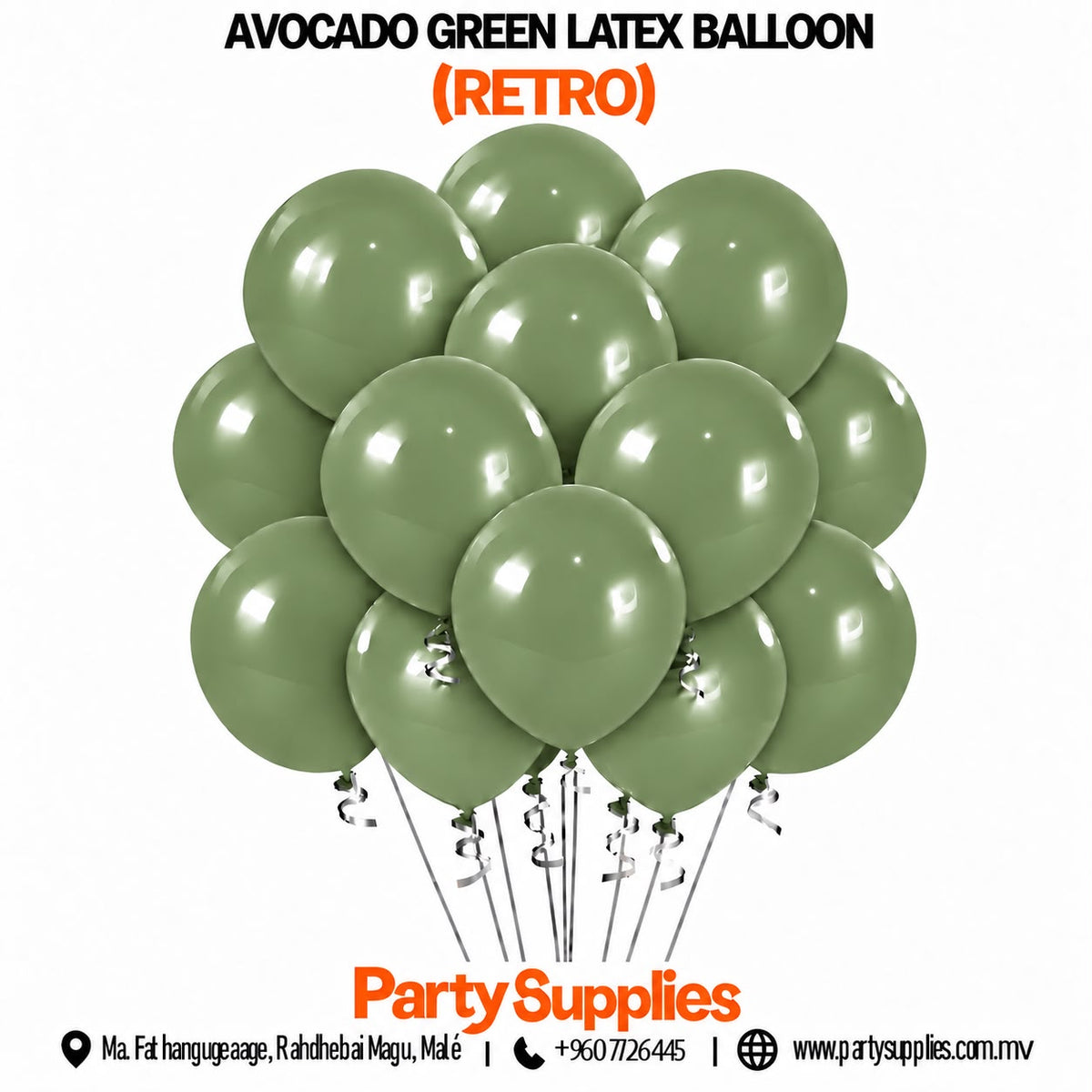 Sage Green Latex Balloon (Retro)