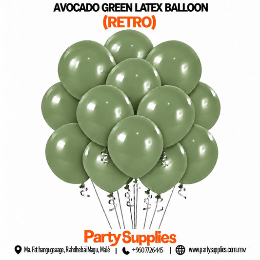 Sage Green Latex Balloon (Retro)