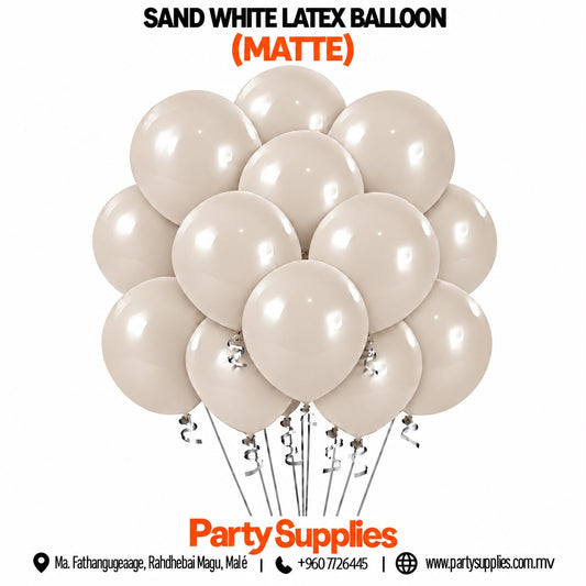 Sand White Latex Balloon (Matte)