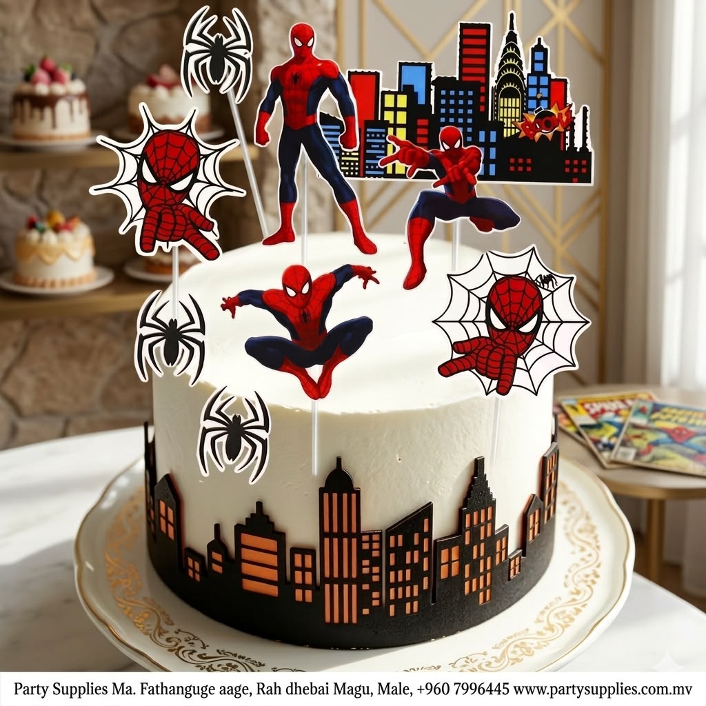 10-piece Spider-Man Cake Topper Set