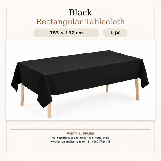 Black Rectangular Tablecloth