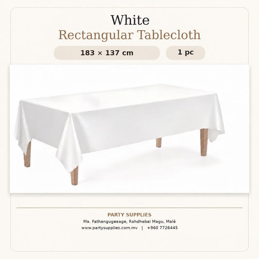 White Rectangular Tablecloth