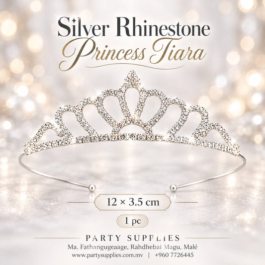 Silver Rhinestone Princess Tiara