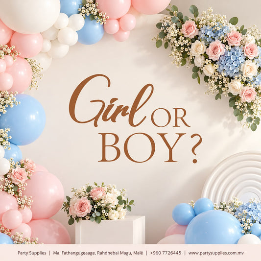 Girl or Boy?” Gender Reveal Decoration Wall Sticker