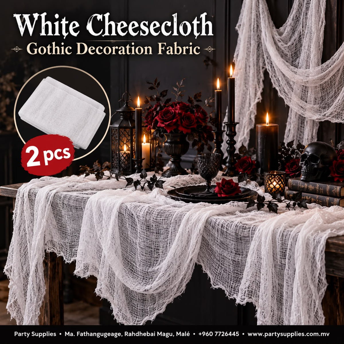 White Cheesecloth – 2 pcs Set