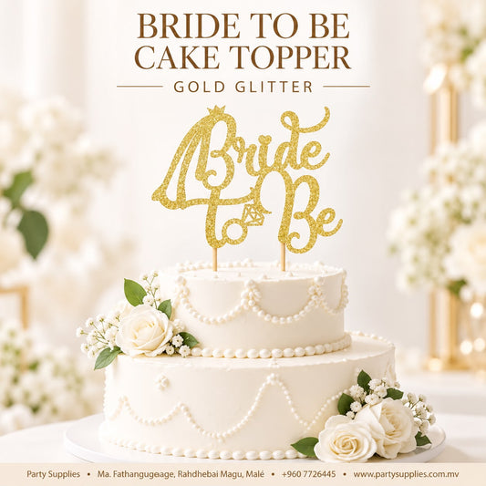Gold Bride to be Cake Topper