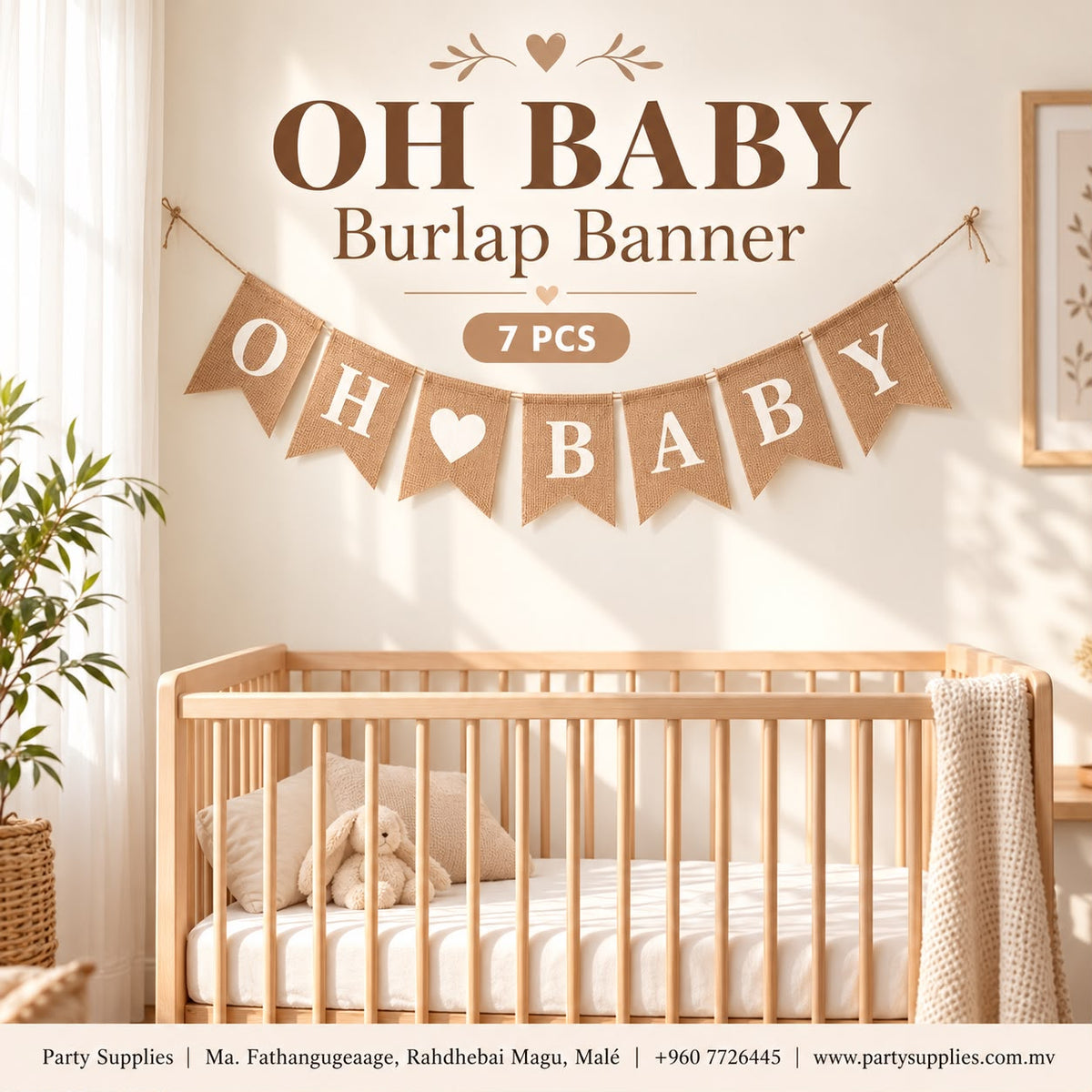 OH ♥️ BABY Burlap Banner