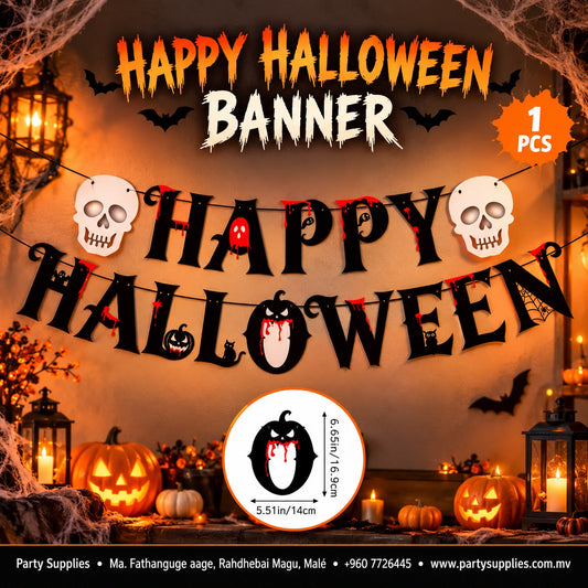 🎃 Happy Halloween Banner – 1 Piece 👻