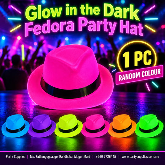Glow in the Dark Fedora Party Hat