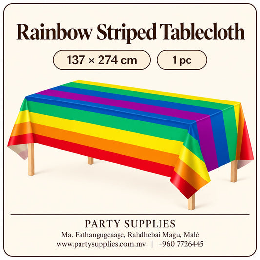 Rainbow Striped Tablecloth