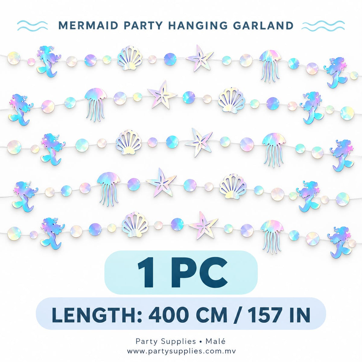 1pcs Mermaid Party Hanging Garland