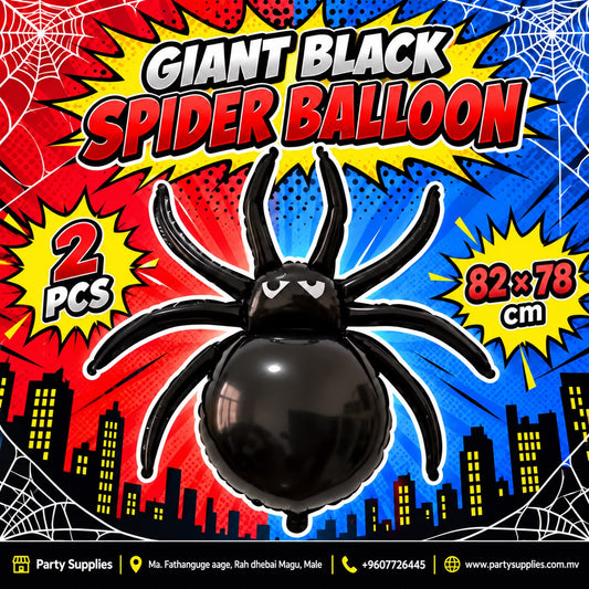 2pcs 32inch Black Spider Balloons