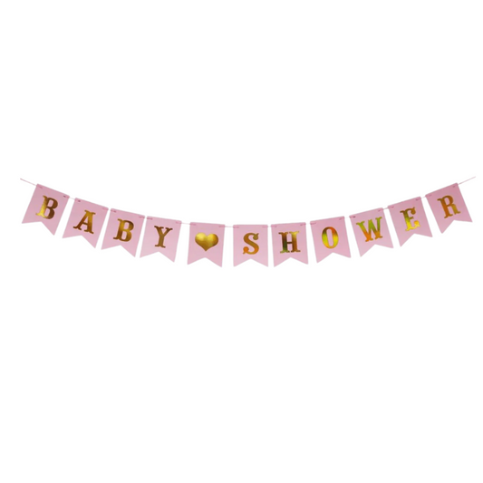 Pink Baby Shower Banner