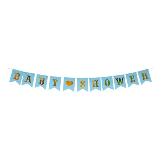 Blue Baby Shower Paper Banner
