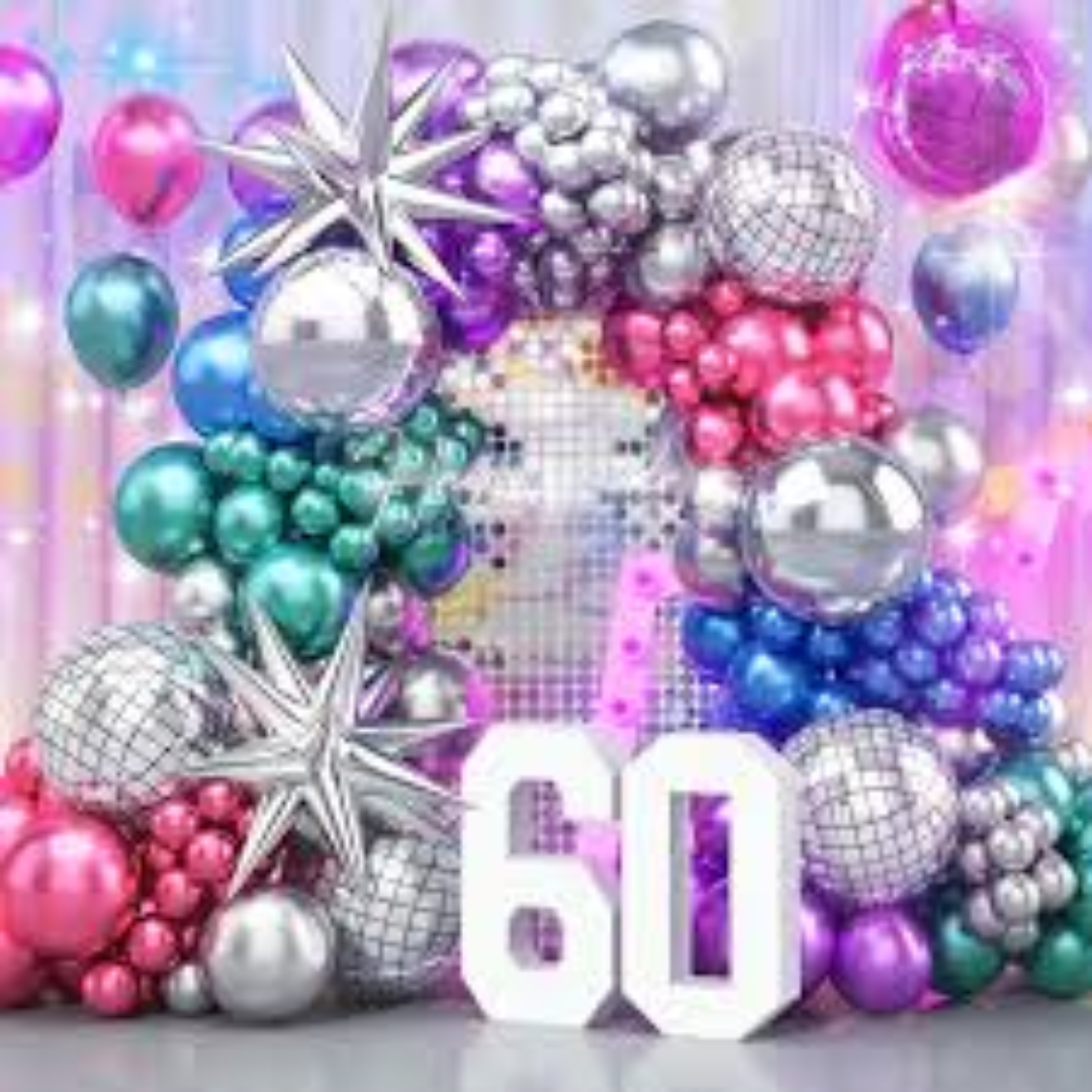 139pcs Disco Metallic Balloon garland Arch Kit