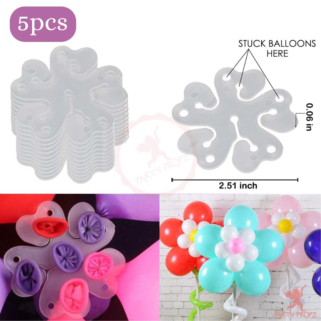5pcs Balloon Flower Clips