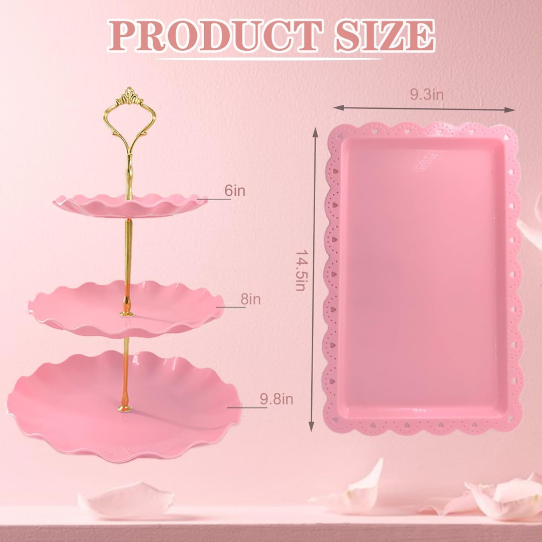 5pcs Dessert Table Display Cake Stand Set for Rental
