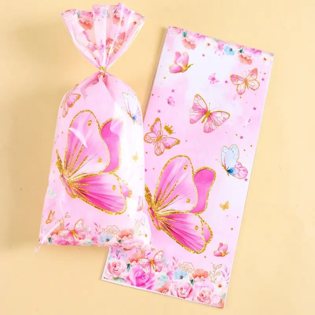1pcs Pink Butterfly Candy Bag