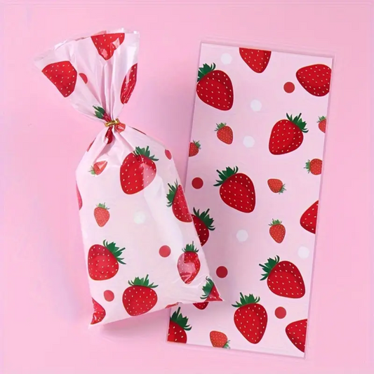 Pink Strawberry candy bag
