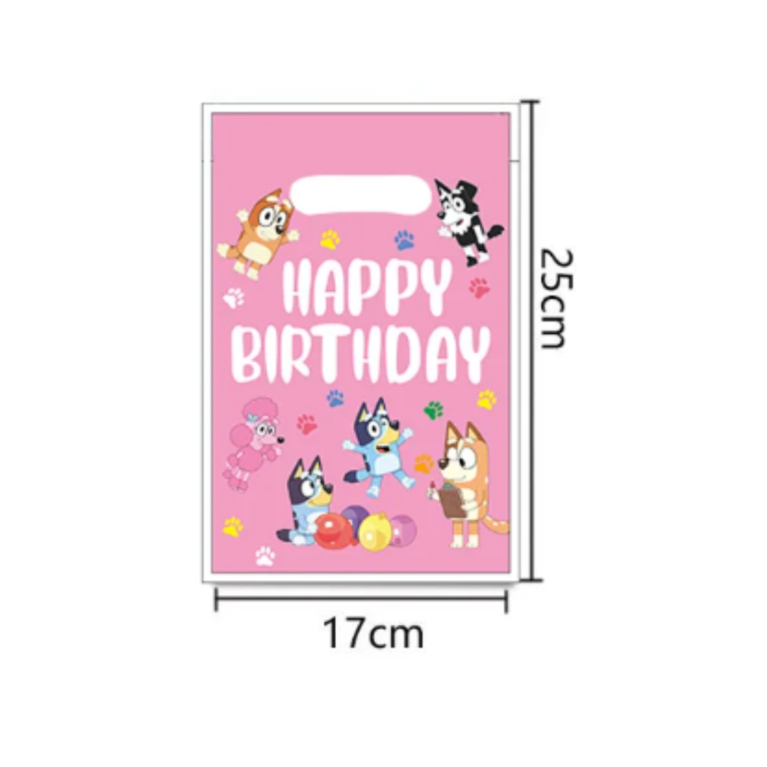 Pink Bluey Birthday Candy Bag