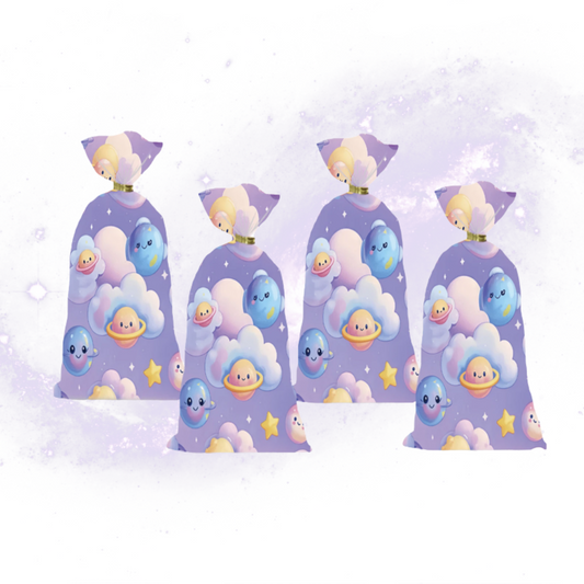 Purple Cute Star Cloud Pattern Candy Bag