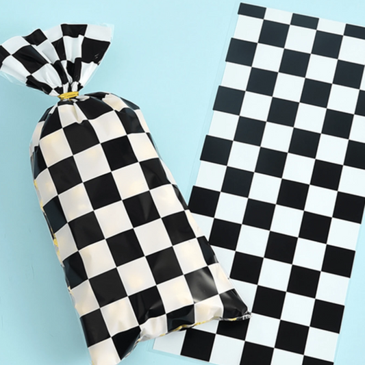 1pcs Black and White Checkered Candy Bag