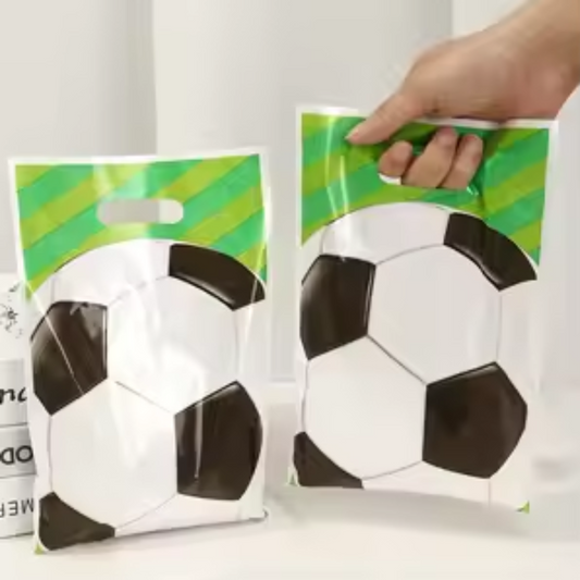 Green and White Football Candy Bag