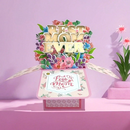 3D Pop-Up Mother'S Day Greeting Card Best Mom Ever