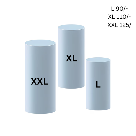 Light Blue Round Cylinder Cake Stand Cover for the Rent (Cylinder not included)