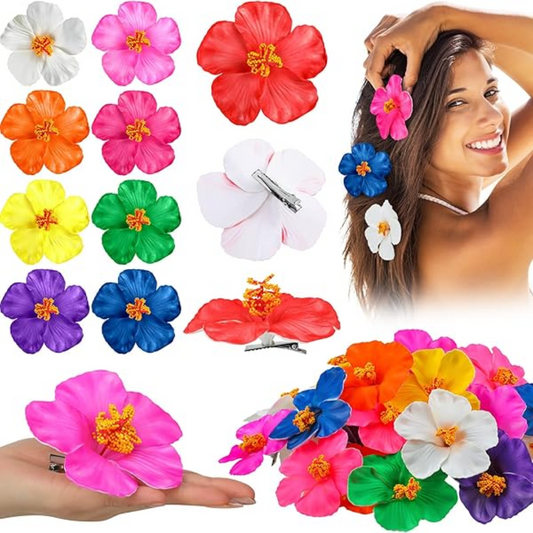 1pcs Random Color Hawaiian Hibiscus Flower Beach Hair Clips