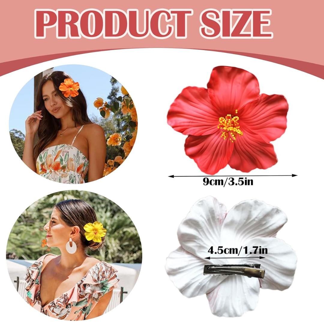 1pcs Random Color Hawaiian Hibiscus Flower Beach Hair Clips