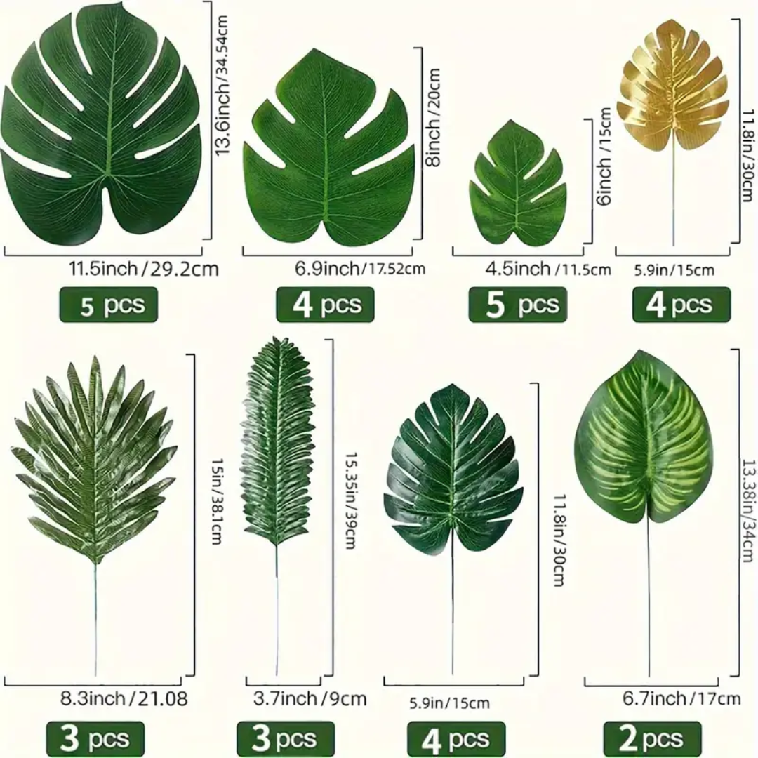 30pcs Artificial Leaves for party decorations