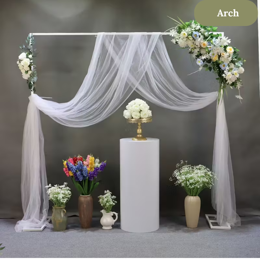 2 Meter Square Wedding White Metal Arch Frame for Rent