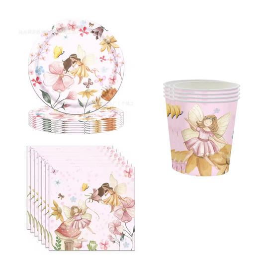 Flower Fairy Dinnerware, Plates, Cups and Napkins