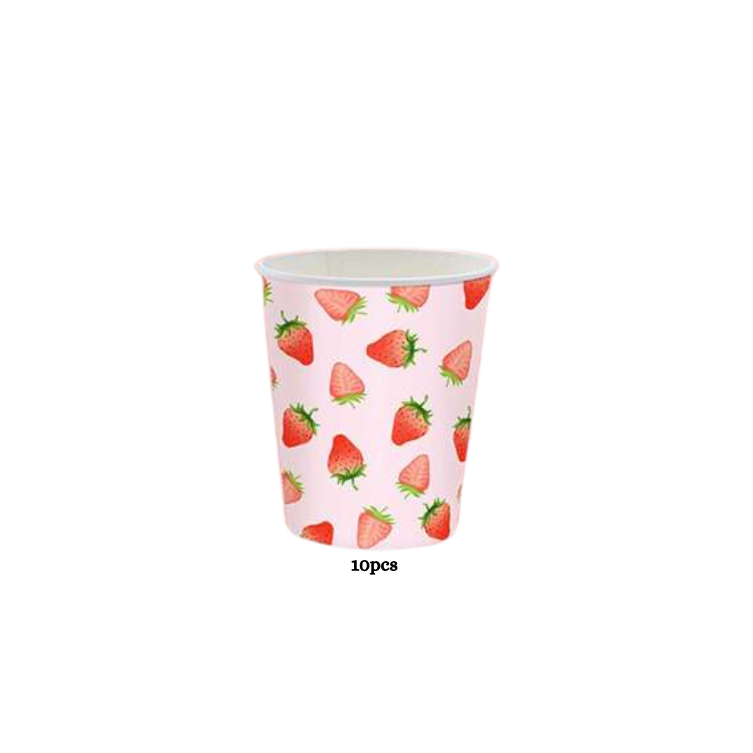 Strawberry theme Dinnerware, Plates, Cups and Napkins