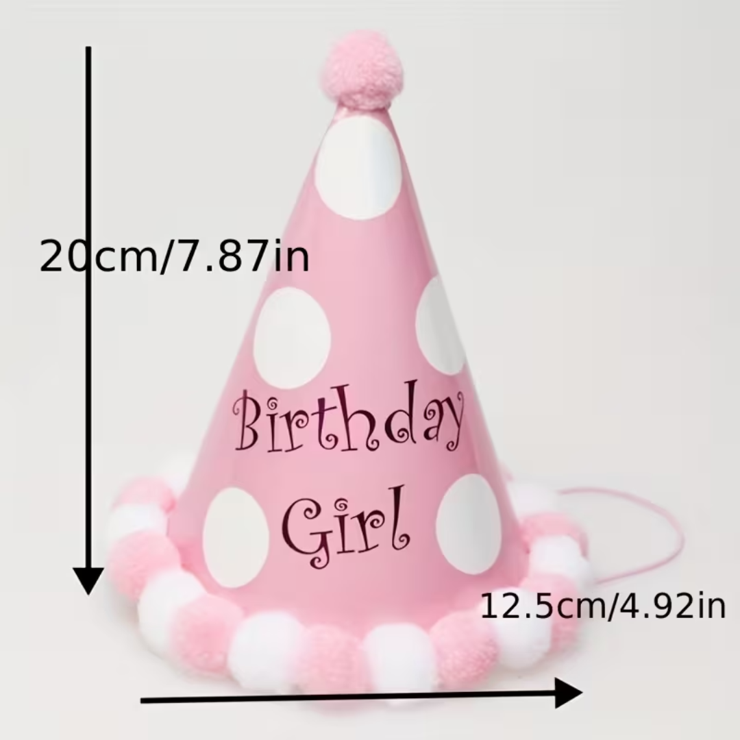 Birthday Party Cone Hats with Pom-poms