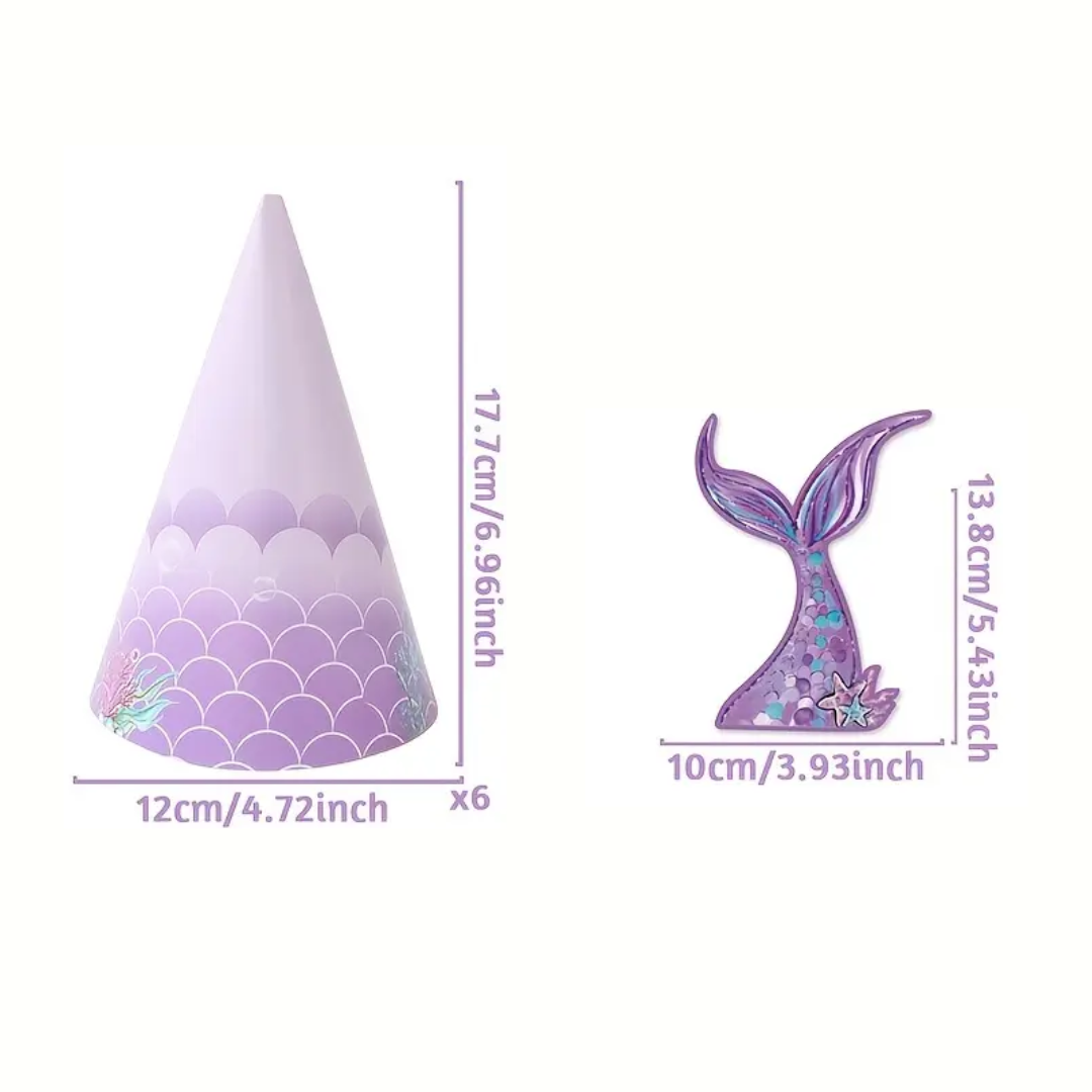 1pcs Mermaid Theme Birthday Party Hat